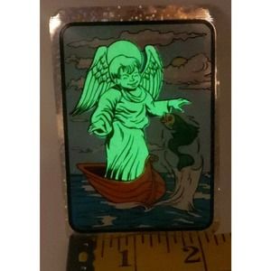 90s Y2k Glow in the Dark Prism Angel Vending Machine Sticker Religious Afterlife